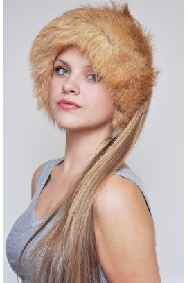 Fox fur headband - Fur collar Golden fox